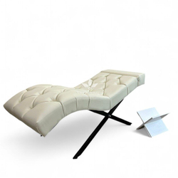 Анатомическая кушетка Mark 555-06 с пуговицами и подголовником для лашмейкеров и бровистов