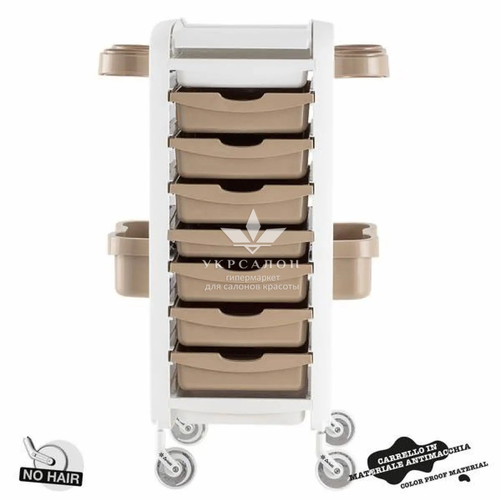Перукарський візок Elogy білий/капучіно
