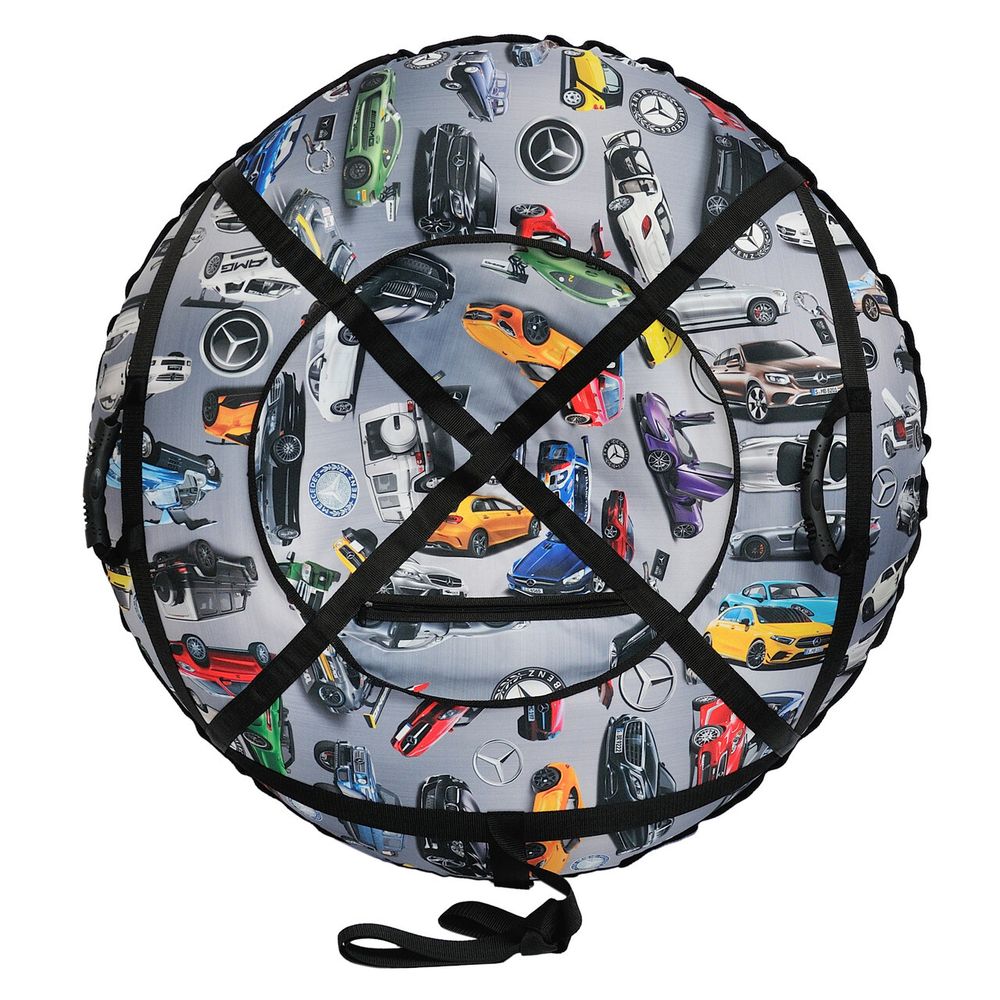 Надувные санки-ватрушки  для катания с горки "Mercedes" диаметр 100 см. (Оксфорд, ПВХ)