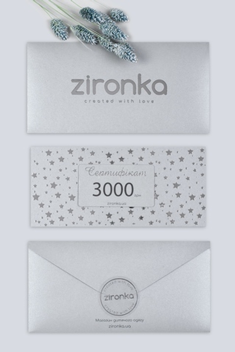 Сертифікат подарунковий срібний на 3000 грн.