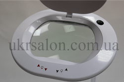 Лампа-лупа 6028 LED 3D з регулюванням яскравості білий холодний і тепле світло