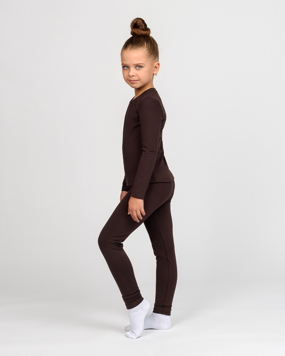 Термобілизна для дівчинки коричневого кольору (арт. 5722400305)