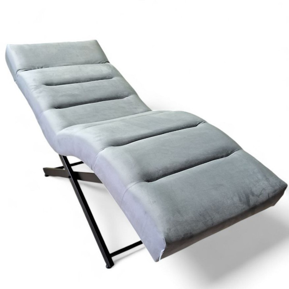 Анатомическая кушетка Tertio Black с поперечной прошивкой и подголовником для лашмейкеров и бровистов