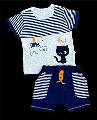 Костюм 2в1: футболка, шорти "Котик", бавовна ТМ "Bebetto"