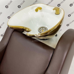 Парикмахерская мойка Dina Gold White