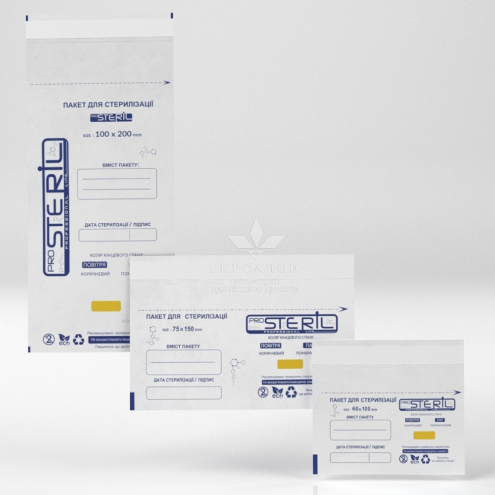 Набір білих крафт-пакетів 60*100 мм ProSteril (100 шт)