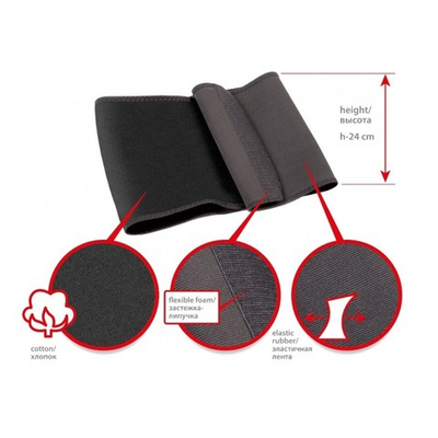 БАНДАЖ ПІСЛЯОПЕРАЦІЙНИЙ ЛЮКС ТИП 152 ЧОРНИЙ