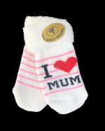 Шкарпетки "I love mum", махра ТМ "Baby socks" (0-6 міс)
