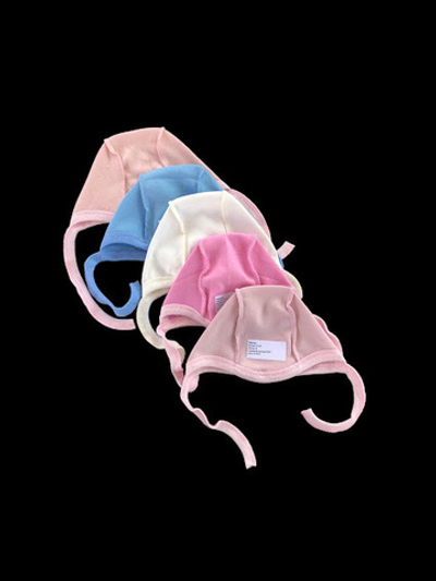 Шапочка із завязками, інтерлок ТМ "Happy ToT" (0-1 міс, 36 см)