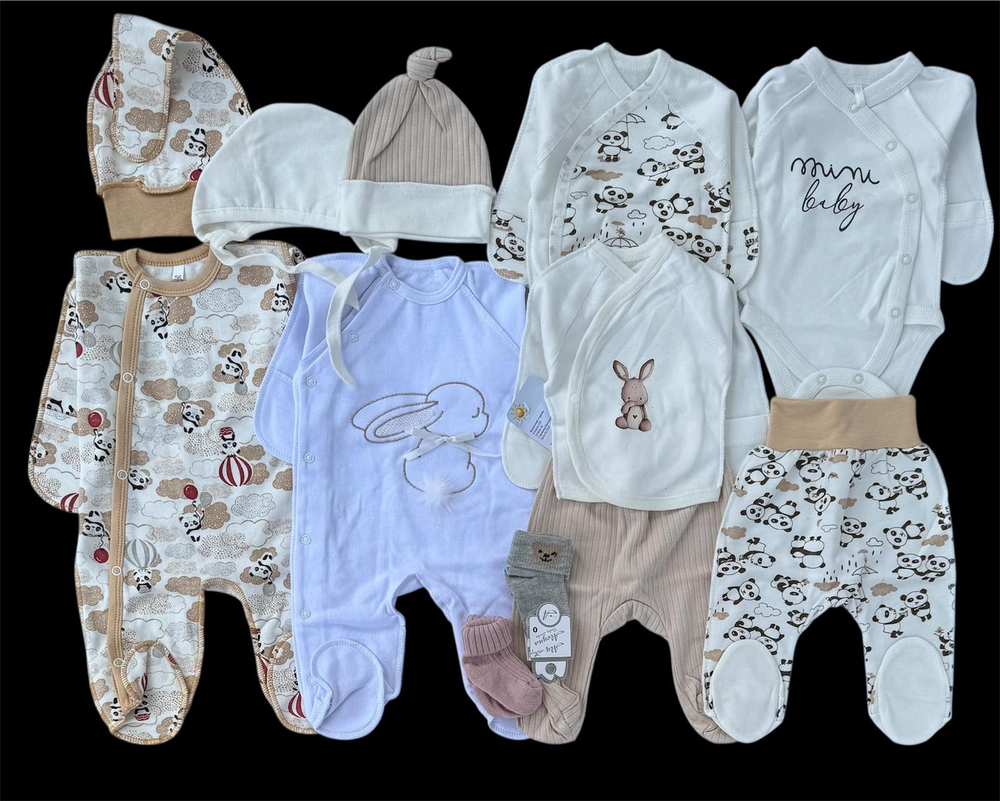 Гарний набір одягу для новонародженого, якісний одяг для немовлят, зима, весна, зріст 56 см, бавовна