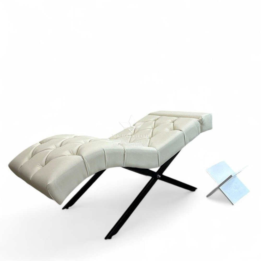 Анатомическая кушетка Mark 555-06 с пуговицами и подголовником для лашмейкеров и бровистов