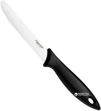 Кухонний ніж Fiskars Essential для томатів 12 см Black (1023779)