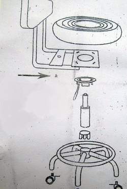 Cтульчик мастера эконом со спинкой