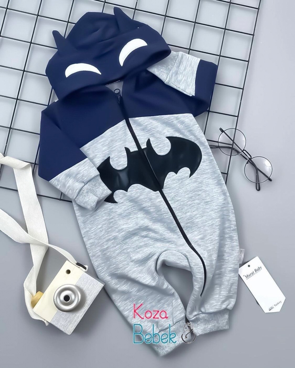 Ромпер з капюшоном "Batman", двунитка"Murat Baby"
