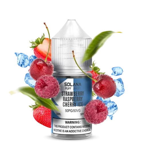 Солевая Жидкость Solana Strawberry Raspberry Cherry Ice (Солана Клубника Малина Вишня Лед) 30ml 50mg