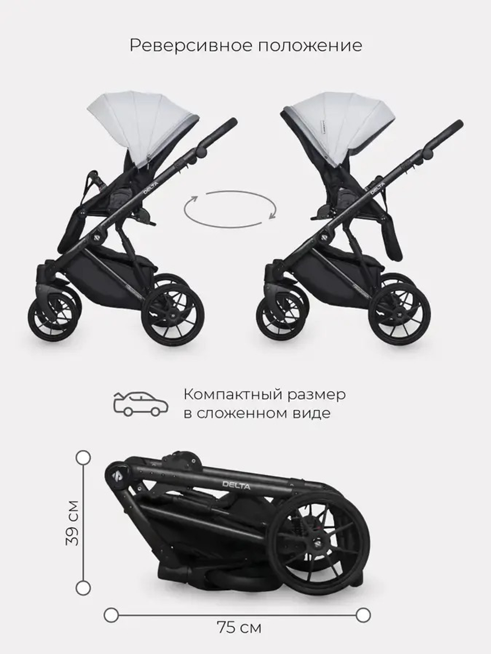 Універсальна коляска 2 в 1 Riko Delta