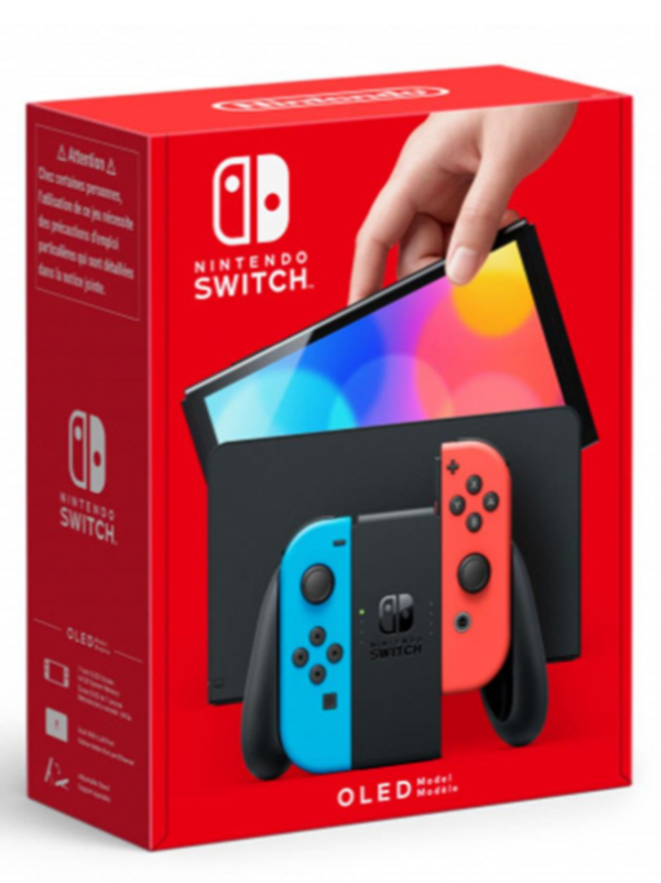 Портативна ігрова приставка Nintendo Switch OLED with Neon Blue and Neon Red Joy-Con