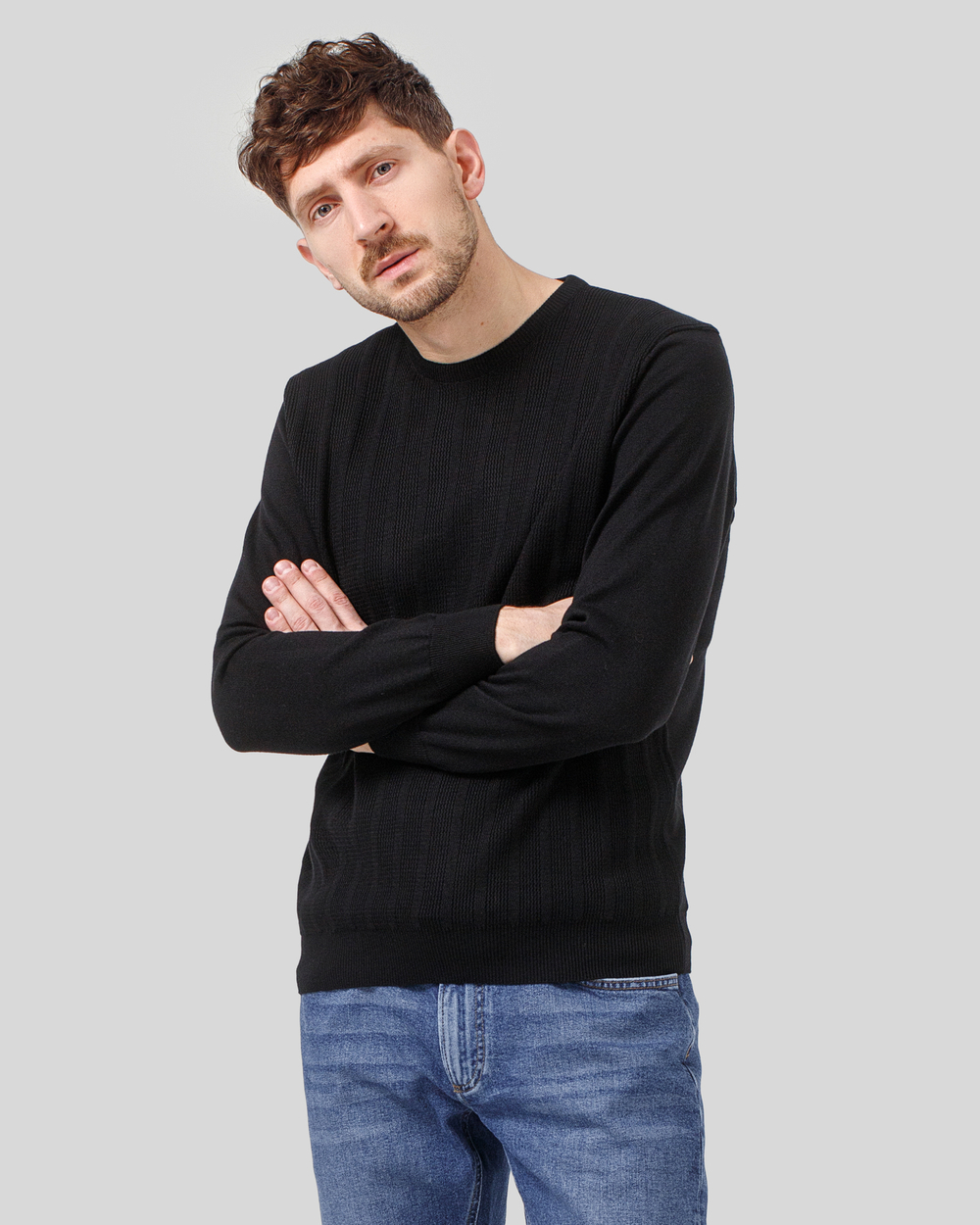 Джемпер чоловічий чорний (арт. 7662300701)