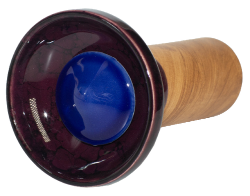 Чаша (Облако Флоу) Oblako Flow Blue on Wine-black Marble