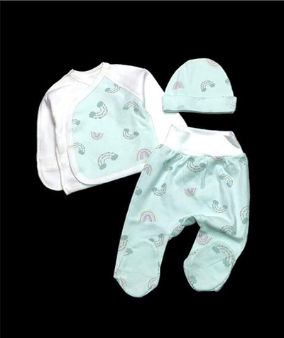 Комплект 3в1: льоля, повзунки, шапочка "Принт", інтерлок ТМ “Happy” (56 см)