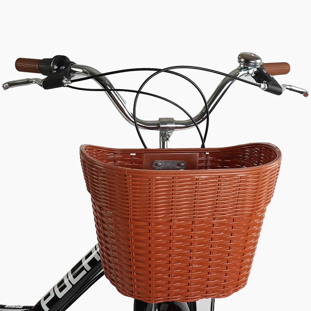 Велосипед міський 26 дюймів Corso Polaris з кошиком та багажником, рама 16.5"