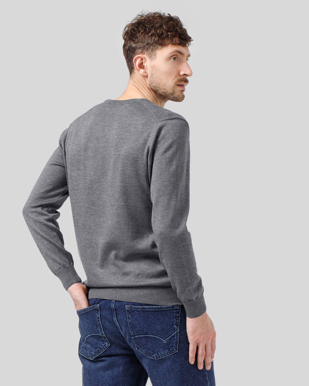Джемпер чоловічий сірий (арт. 7662300504)
