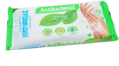 Серветки вологі, 15 шт, "Naturelle" Antibacterial