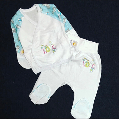 Комплект 2в1: льоля, повзунки "Принт", кулір, ТМ "Happy ToT", 62 см