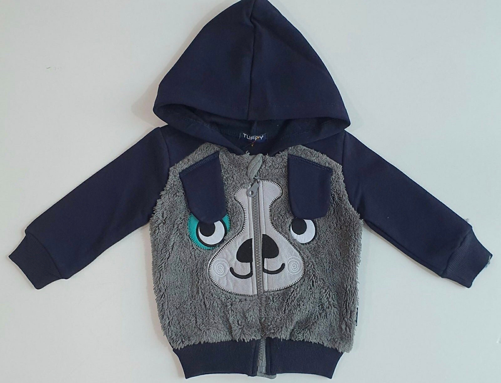 Кофта із капюшоном "Dog", трьохнитка з начосом, набивна махра ТМ "Tuffy"