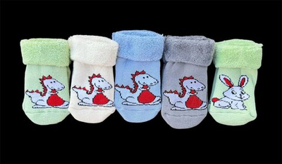 Шкарпетки "Dino", махра ТМ "Zeyno" (0-6 міс)