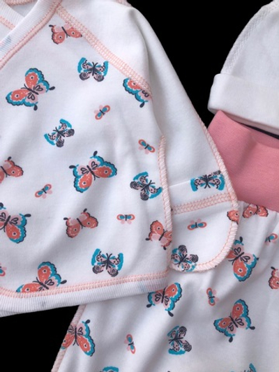 Комплект 3в1: льоля, повзунки, шапочка "Принт", інтерлок ТМ “Happy ToT” (56 см)