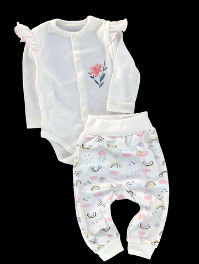 Костюм 2в1: боді з довгим рукавом, штани, інтерлок ТМ "Happy ТоТ" (80 см)