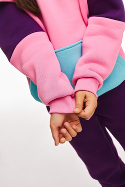 Детский спортивный утепленный костюм Kindamor Snug Princess Purple/Pink, флис для девочки