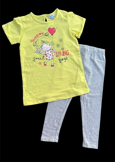 Костюм 2в1: футболка, лосини "Spring", бавовна ТМ "OVS" (98 см)