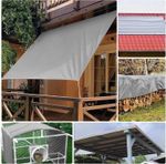 Тент 5х8 от дождя и снега 200г./м2 (серый) тарпаулиновый. Усиленные края.