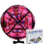 Надувные санки-ватрушки "Розовый кристалл" диаметр 100 см. (Оксфорд, ПВХ)