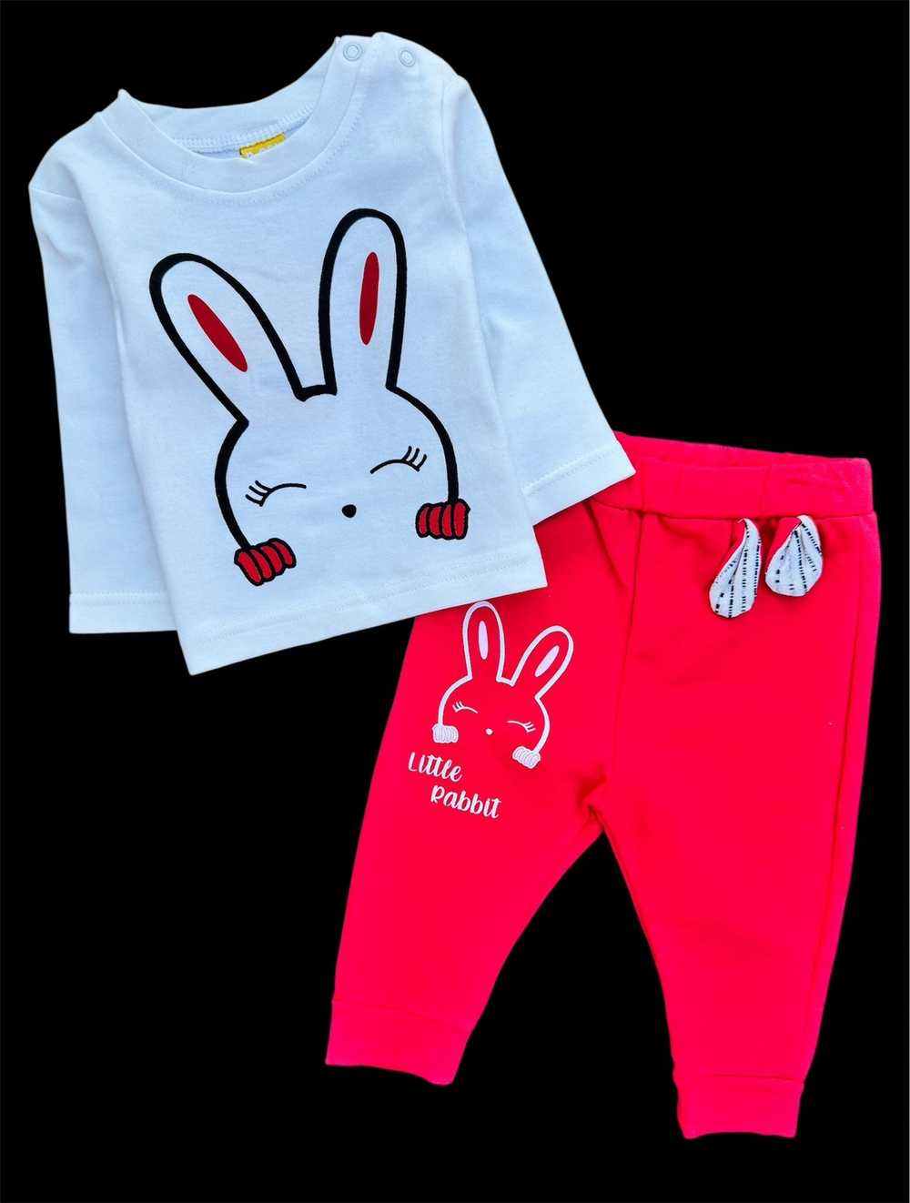 Костюм 3в1: кофта, штани, реглан "Little Rabbit", двунитка з начосом, бавовна ТМ "n-cey"