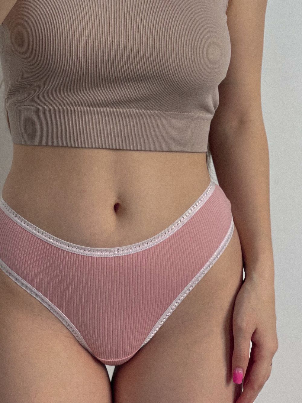 Трусики в рубчик з окантвкою