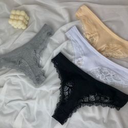 стрінги з мереживною вставкою