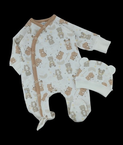 Чоловічок із шапочкою "Ведмедики", футер ТМ "Mario Kids" (62 см)