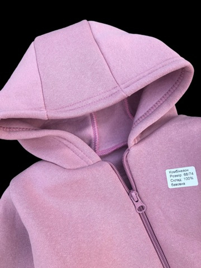 Комбінезон (ромпер) з капюшоном "Джерсі", трьохнитка з начосом ТМ "ALL"