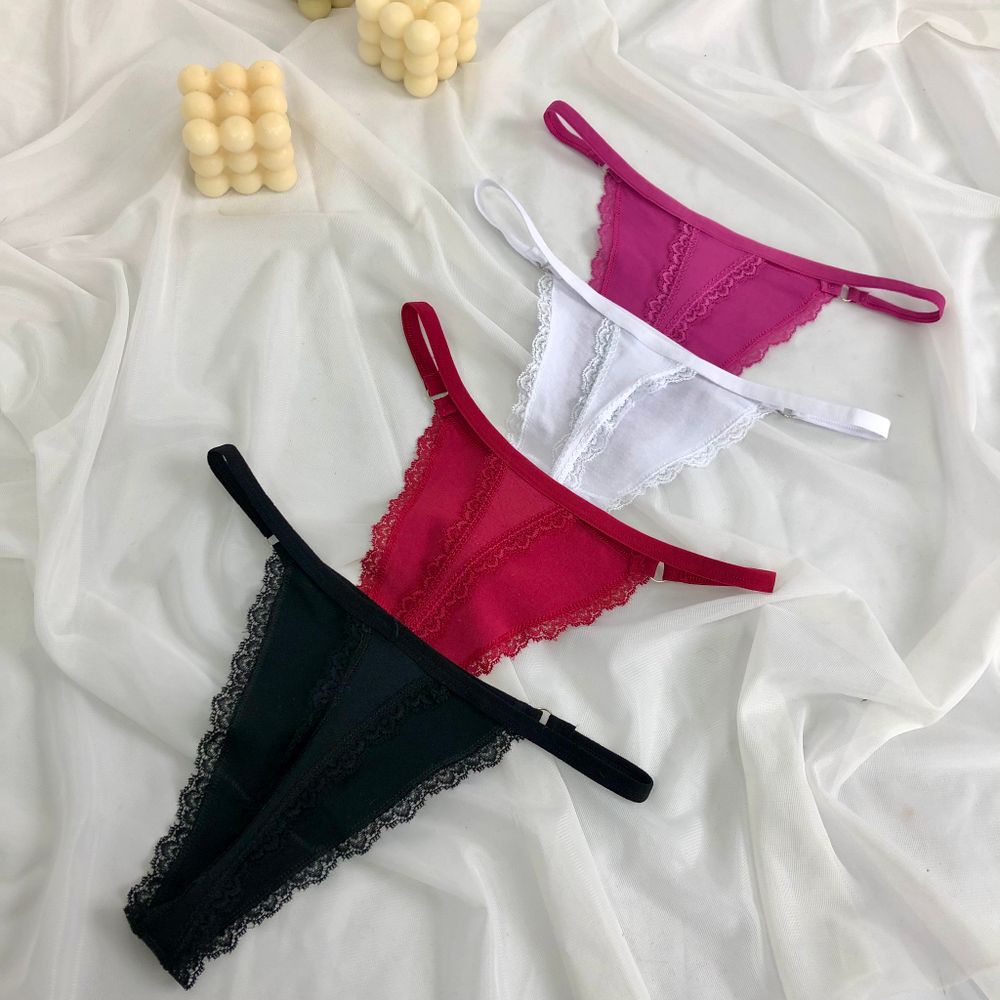 Стрінги на тонкій резинці з кільцями