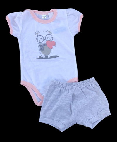 Костюм 2в1: боді-футболка та шорти “Love”, кулір ТМ “Mario Kids”