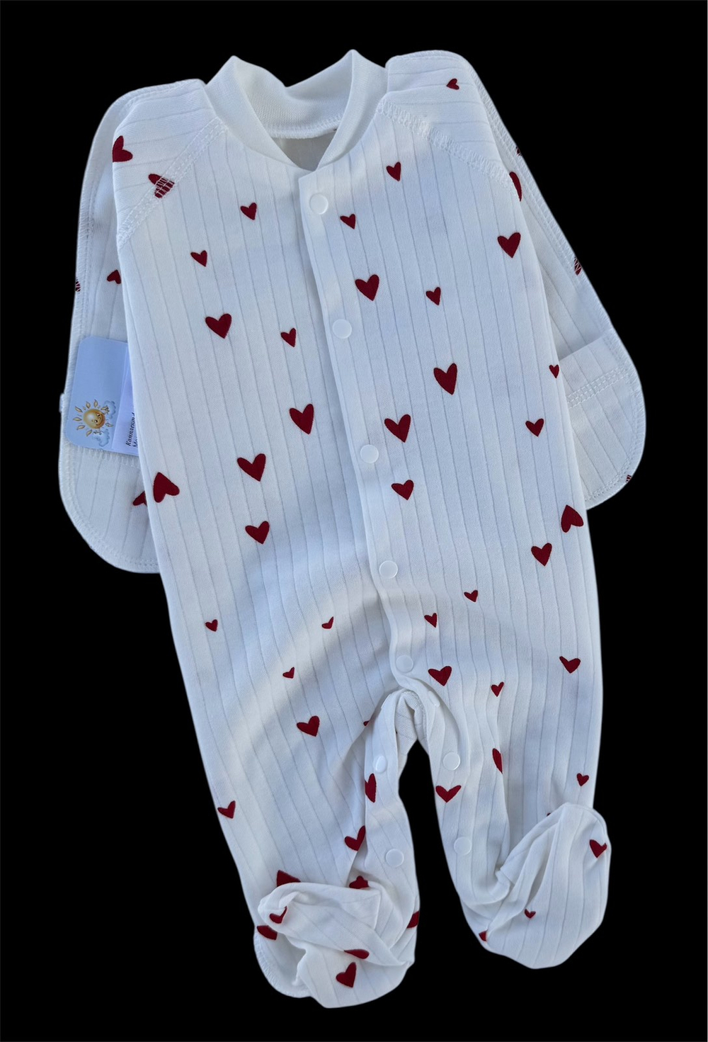 Чоловічок "Серденько", бавовна рубчик ТМ "Happy ТОТ" (56 см)