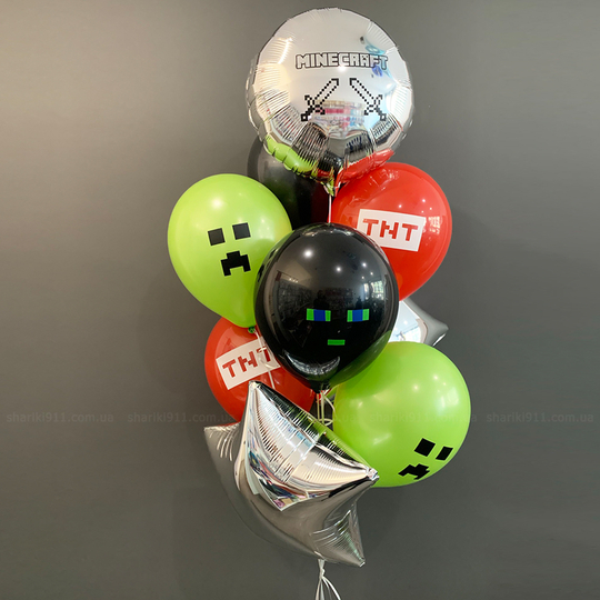 Кульки Майнкрафт: зелені, чорні, червоні, срібні