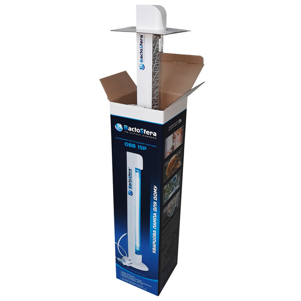 Бактерицидный облучатель BactoSfera OBB 15P Ozone переносной с подставкой