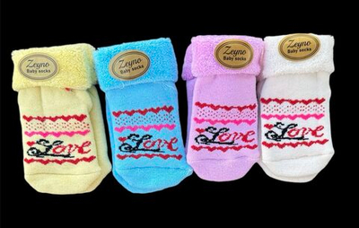 Шкарпетки "Love", махра ТМ "Zeyno" (0-6 міс)