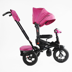 Дитячий триколісний велосипед Best Trike 6088 F надувні/фара, з USB, пультом, батьківською ручкою