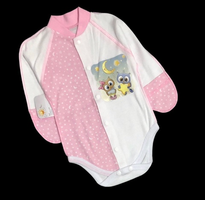 Боді з довгим рукавом "Принт", інтерлок ТМ "Happy ToT" (62 см)