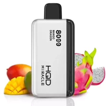 HQD Miracle 8000 Mango Dragon (5% nic)